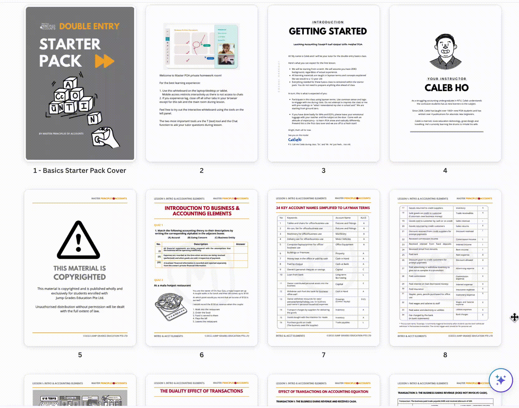 Handout Double Entry Starter Pack Document A4 21 May 2023